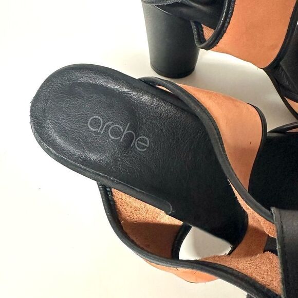 Arche Womens Leiga Heeled Slingback Sandal Coral Peach Size 38 - Picture 8 of 8